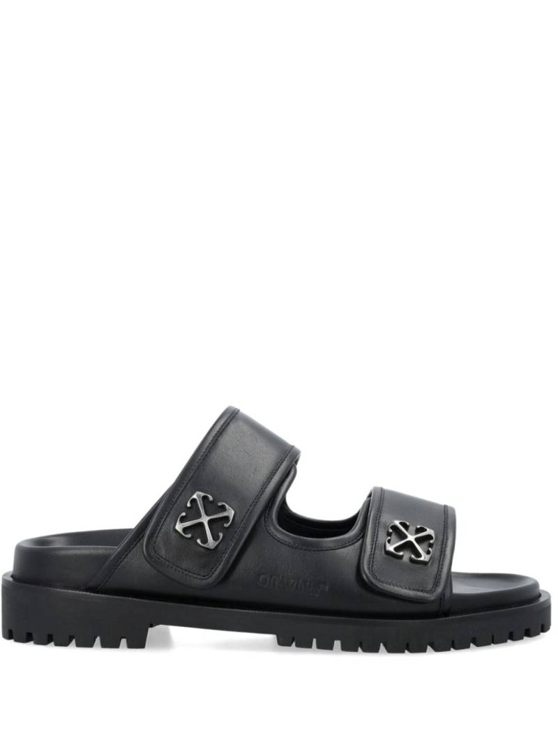 Off-White Arrows-motif leather sandals - Black von Off-White