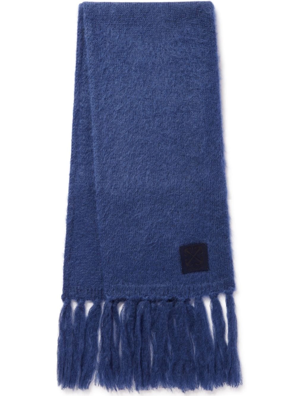 Off-White Arrows-patch knitted scarf - Blue von Off-White