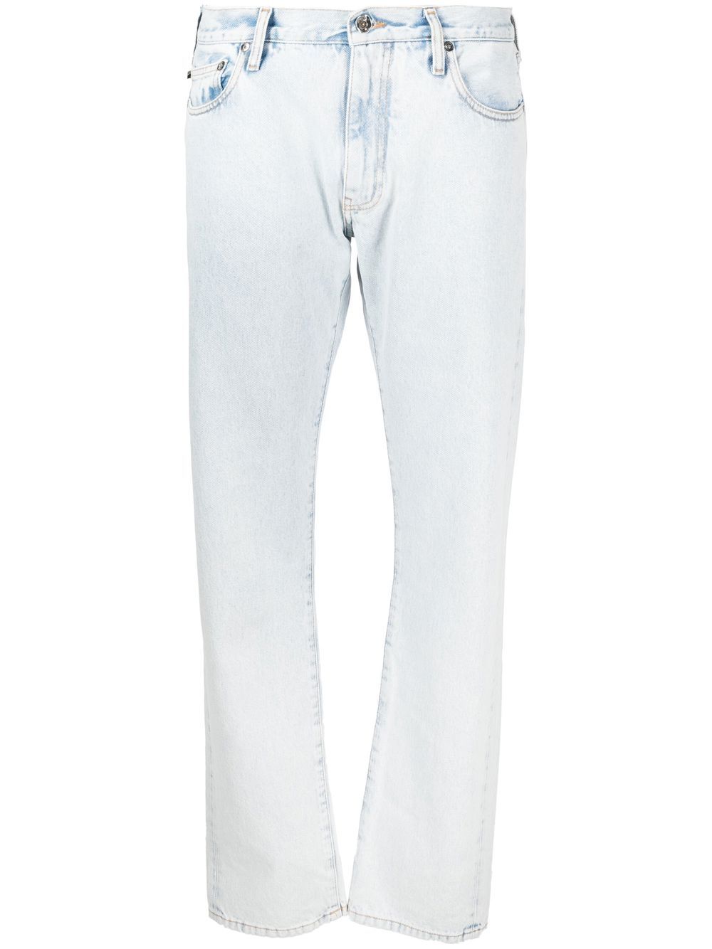 Off-White Arrows-print straight-leg jeans - Blue von Off-White