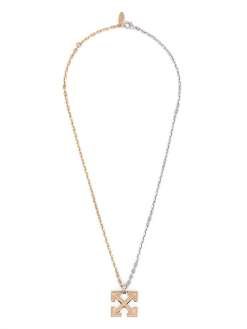 Off-White Arrows two-tone necklace - Gold von Off-White