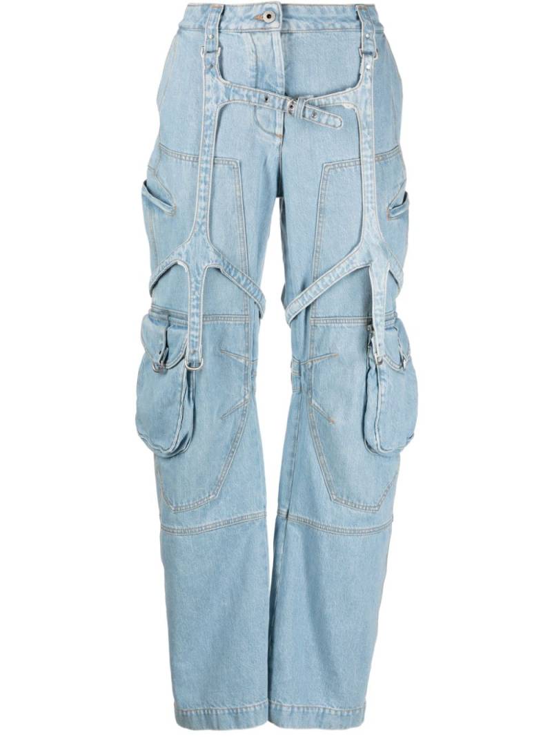 Off-White Bleach Cargo wide-leg jeans - Blue von Off-White