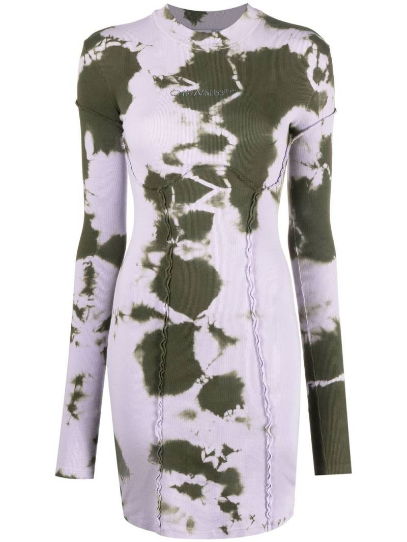 Off-White Bling tie-dye ribbed minidress - Purple von Off-White