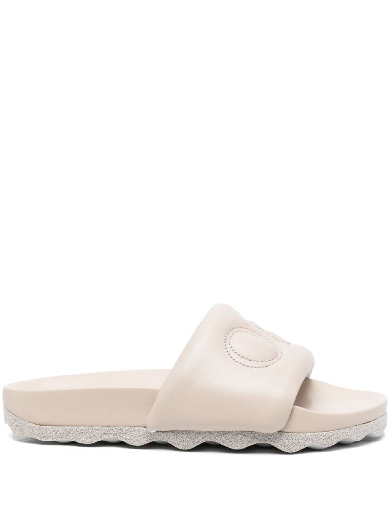 Off-White Bookish Sponge logo-embroidered slides - Neutrals von Off-White