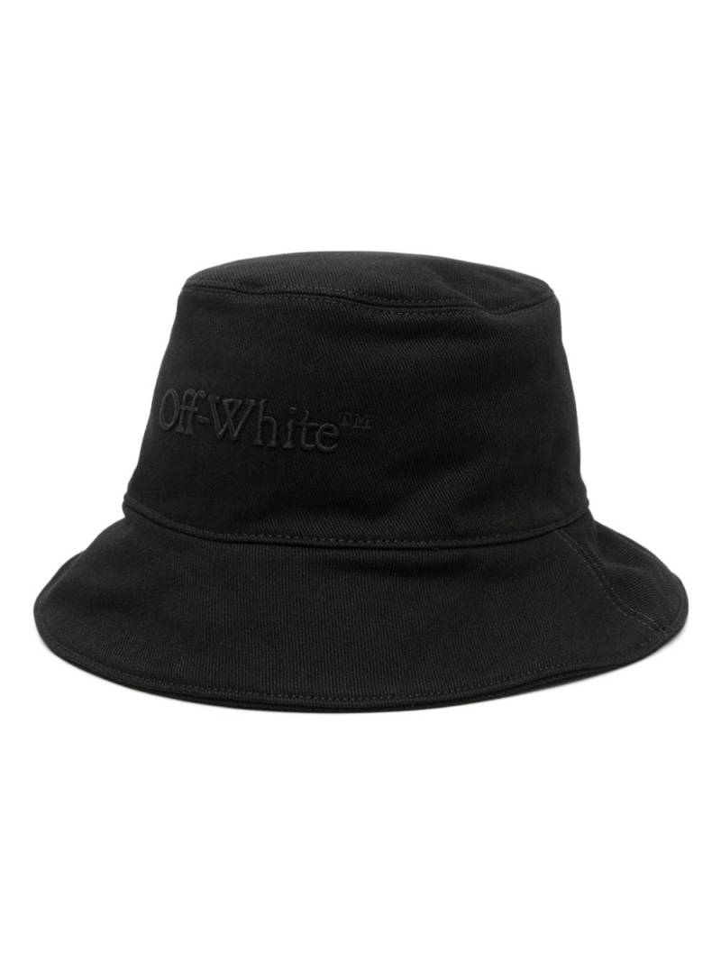 Off-White Bookish denim bucket hat - Black von Off-White