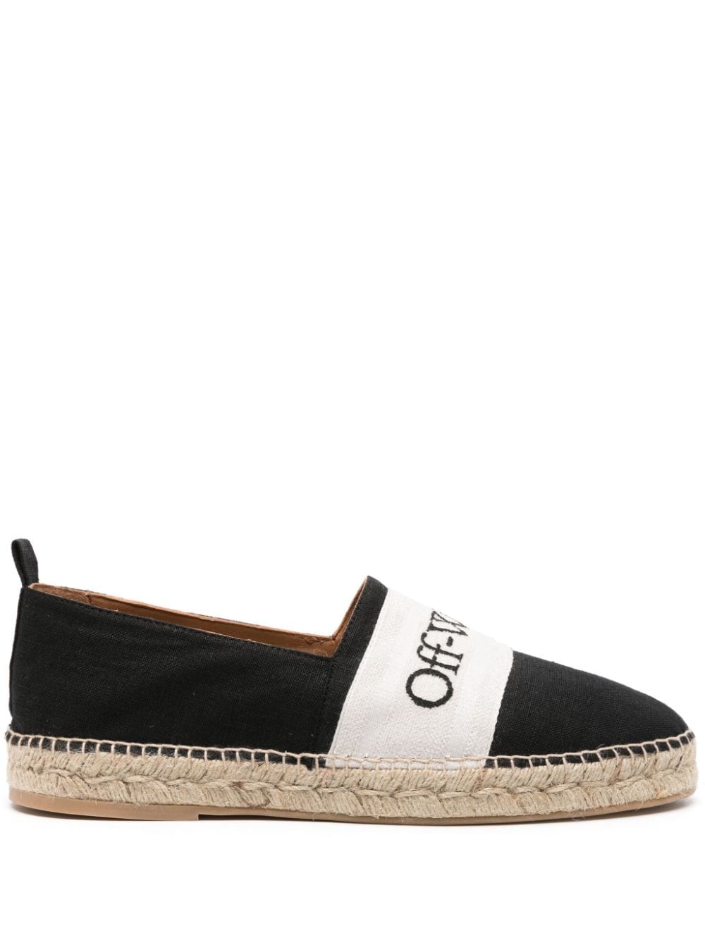 Off-White Bookish linen espadrilles - Black von Off-White