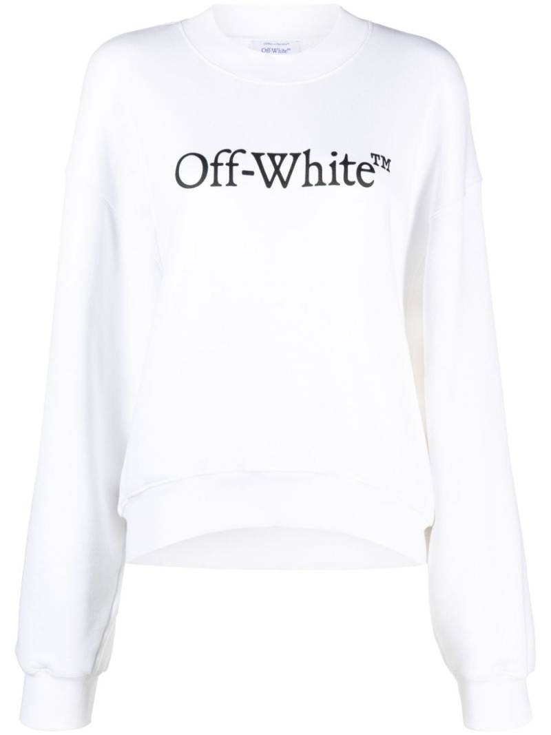 Off-White Bookish logo-print cotton sweatshirt von Off-White