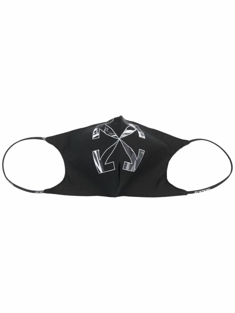 Off-White Caravaggio arrows-print face mask - Black von Off-White