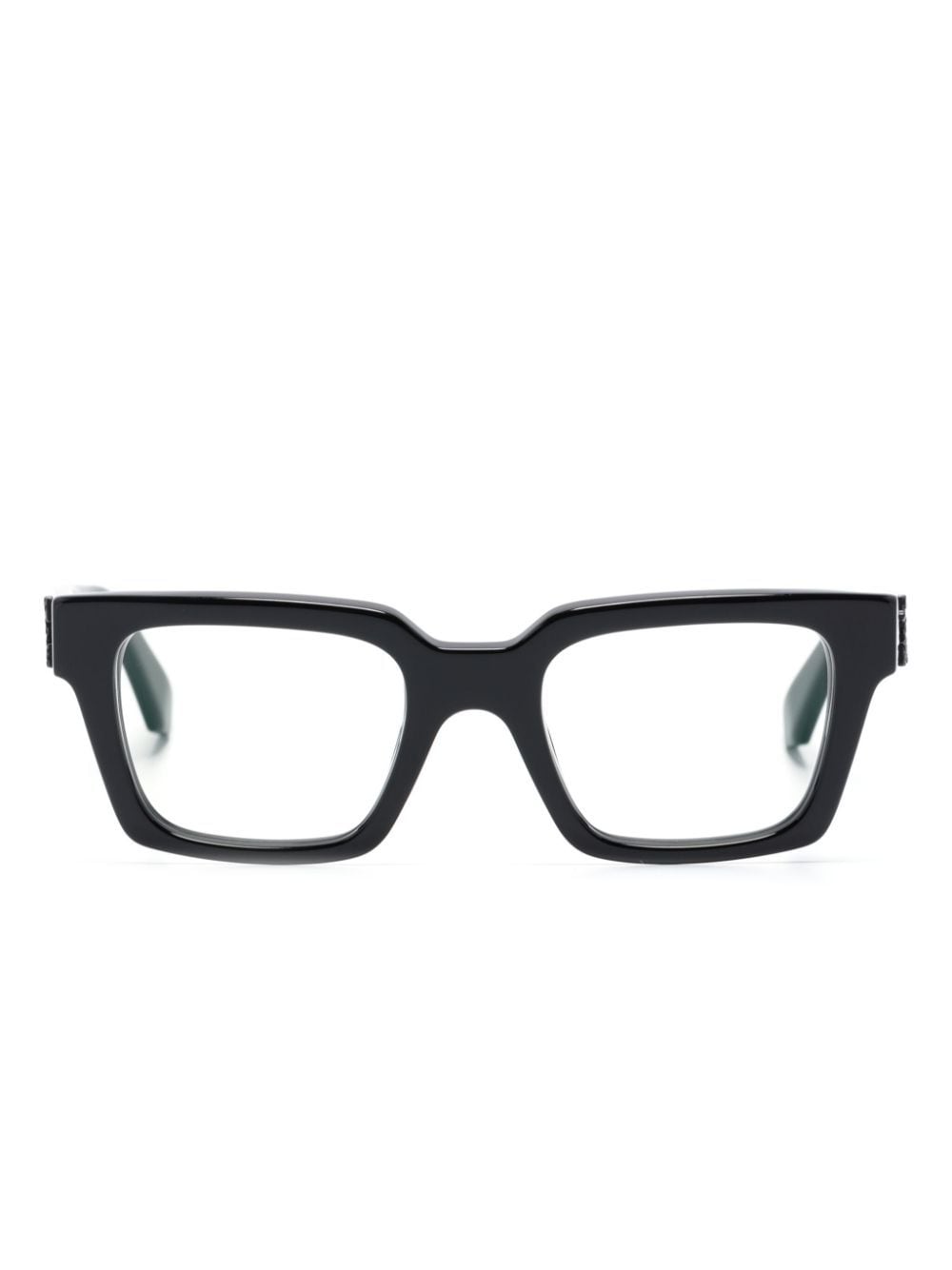 Off-White Eyewear Clip On square-frame sunglasses - Black von Off-White Eyewear