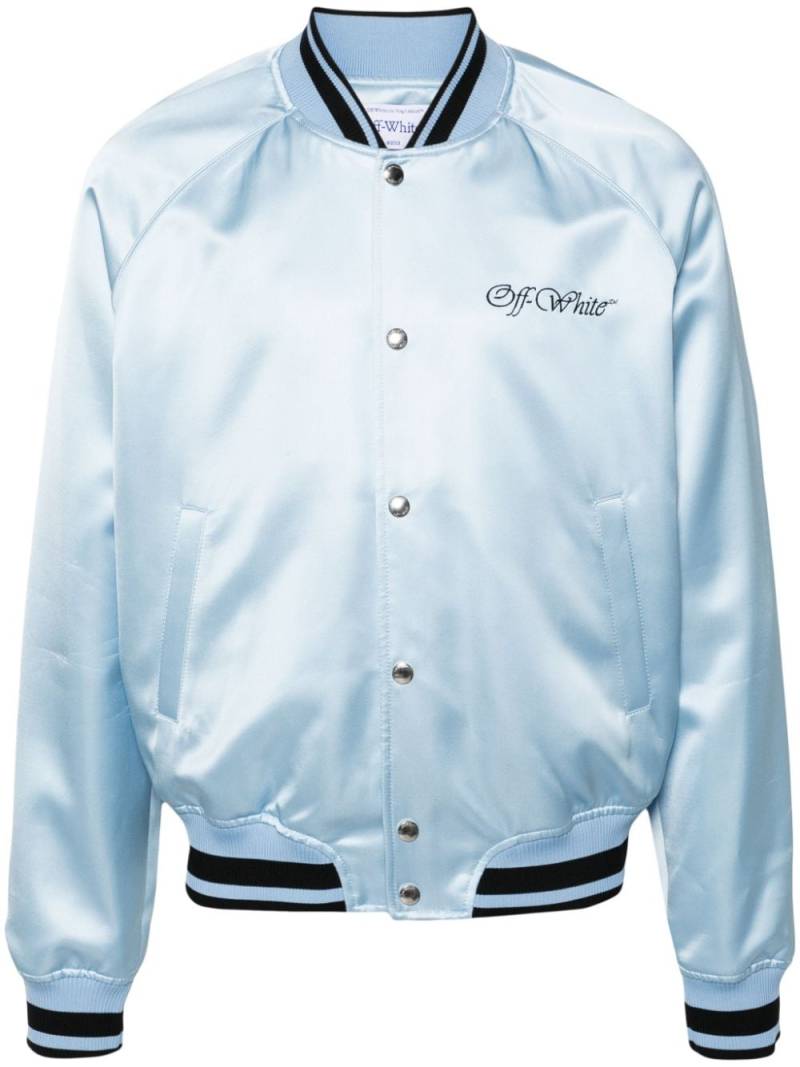 Off-White College Sateen Souvenir bomber jacket - Blue von Off-White