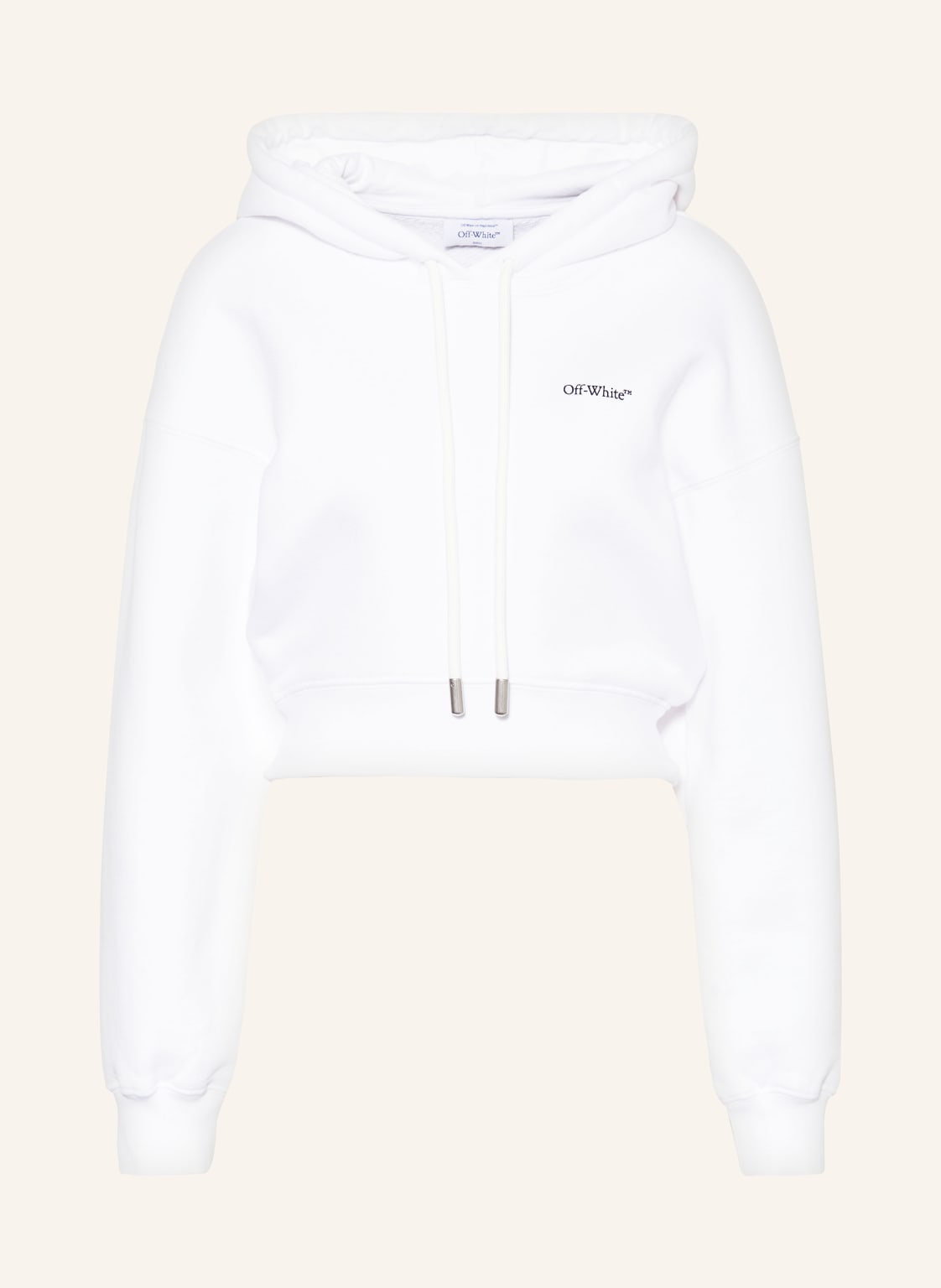 Off-White Cropped-Hoodie weiss von Off-White