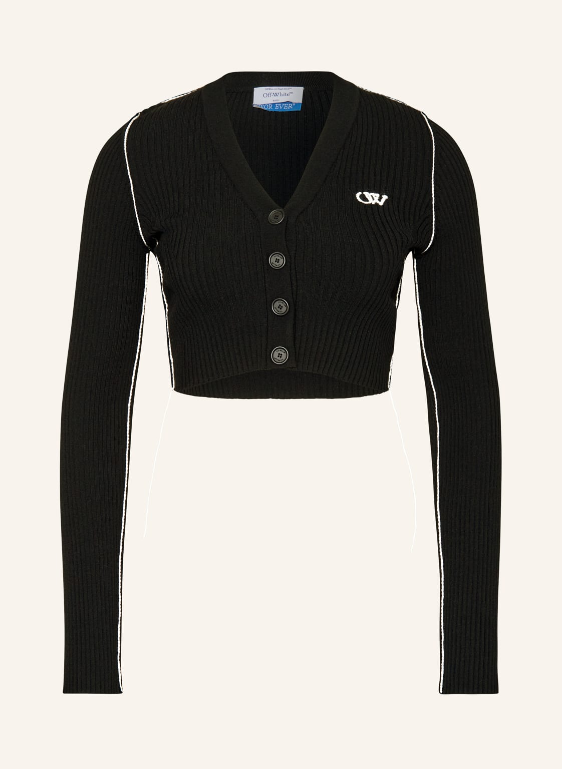 Off-White Cropped-Strickjacke schwarz Off-White Cropped-Strickjacke schwarz von Off-White