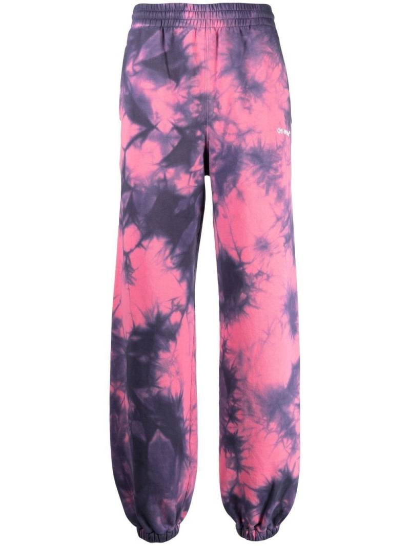 Off-White Diag-Stripe tie-dye track pants - Pink von Off-White