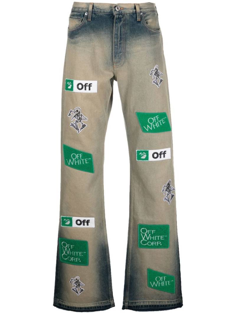 Off-White Diag multi-logo jeans - Grey von Off-White