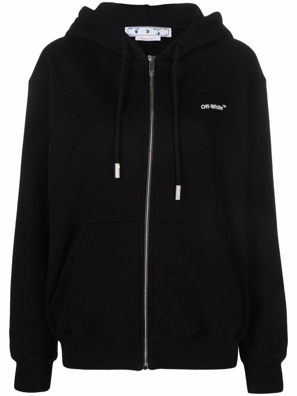 Off-White Diag-strip print zip-up hoodie - Black von Off-White