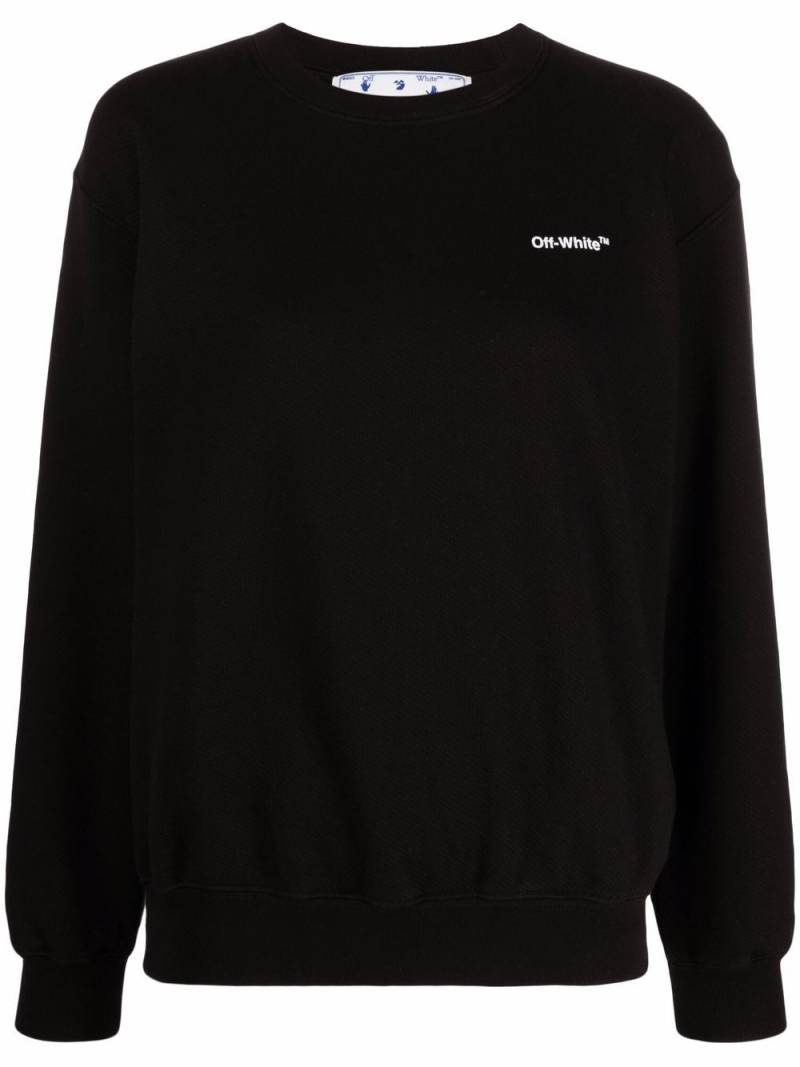 Off-White Diag-stripe print sweatshirt - Black von Off-White