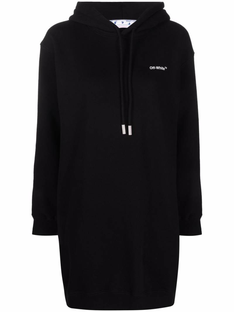 Off-White Diag-stripe print sweatshirt dress - Black von Off-White