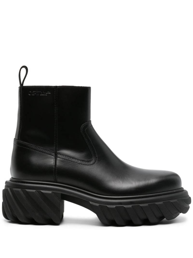 Off-White Exploration Motor leather boots - Black von Off-White