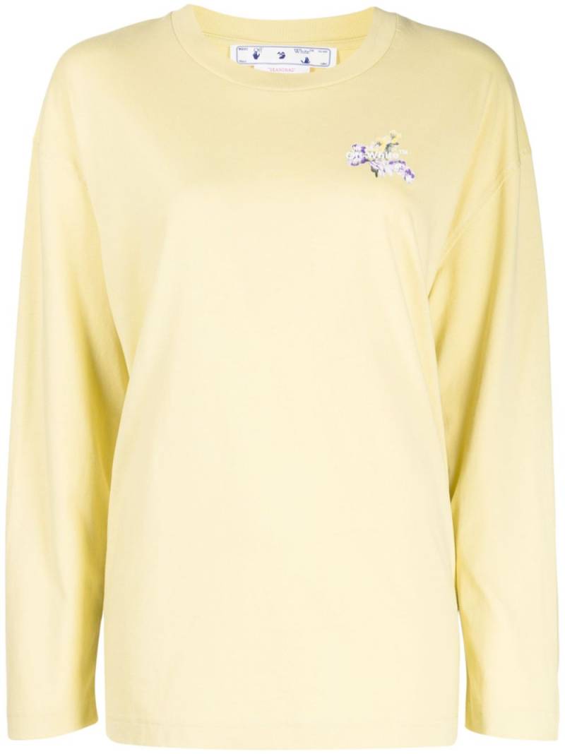 Off-White Flower Arrow organic-cotton sweatshirt - Yellow von Off-White