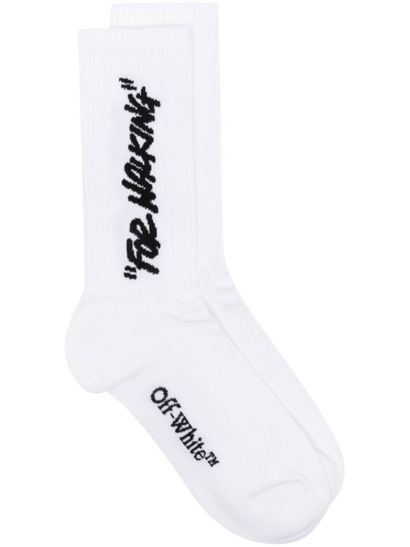 Off-White "For Walking" ribbed crew socks von Off-White