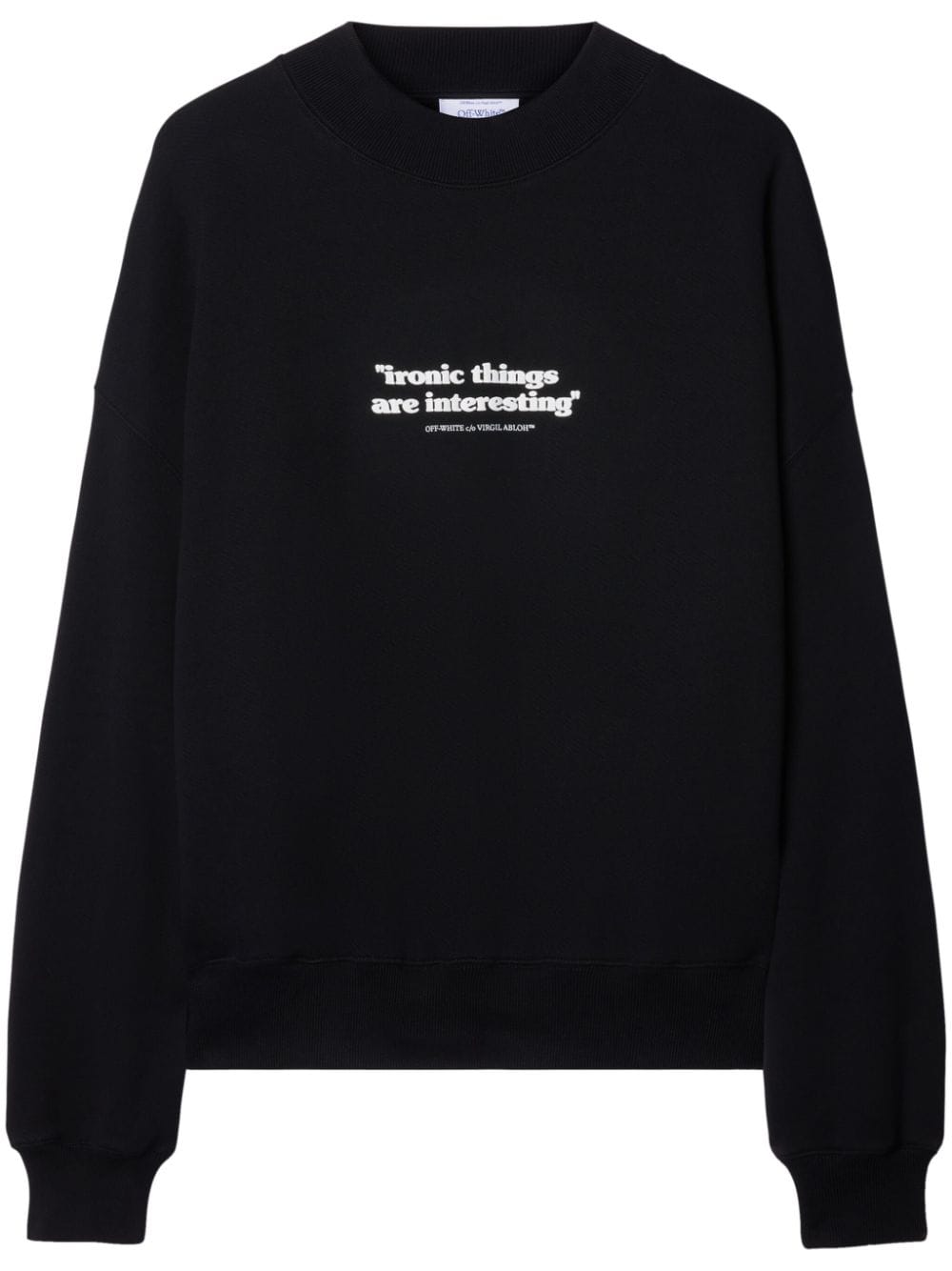 Off-White Ironic quote-print cotton sweatshirt - Black von Off-White