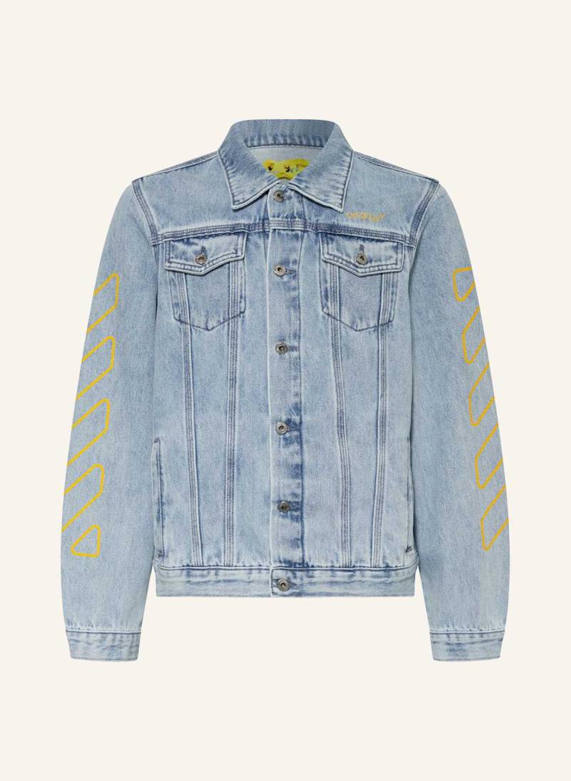 Off-White Jeansjacke Bookish Diag blau von Off-White