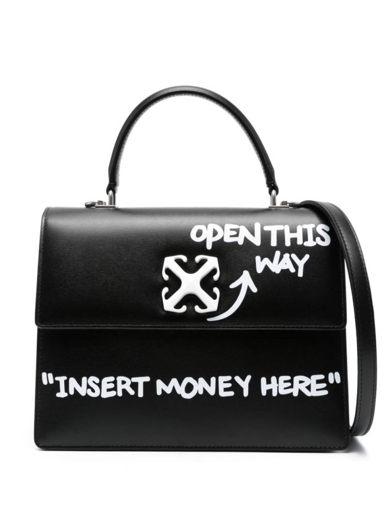 Off-White Jitney 1.4 leather tote bag - Black von Off-White