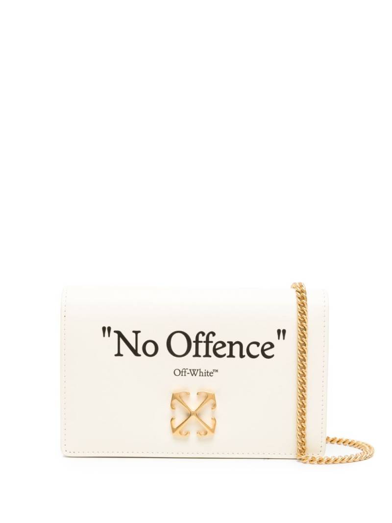 Off-White Jitney leather crossbody bag - Neutrals von Off-White