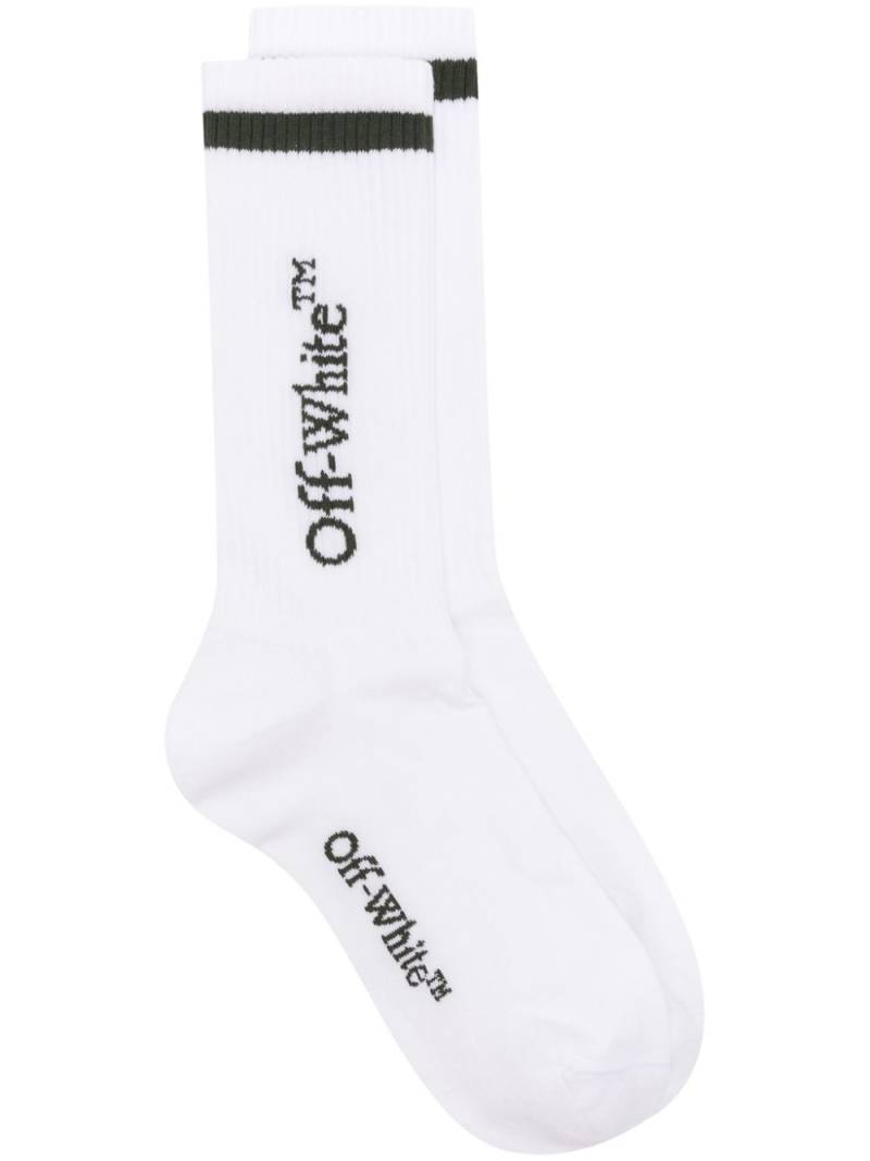 Off-White Line Mid Bookish ribbed socks von Off-White