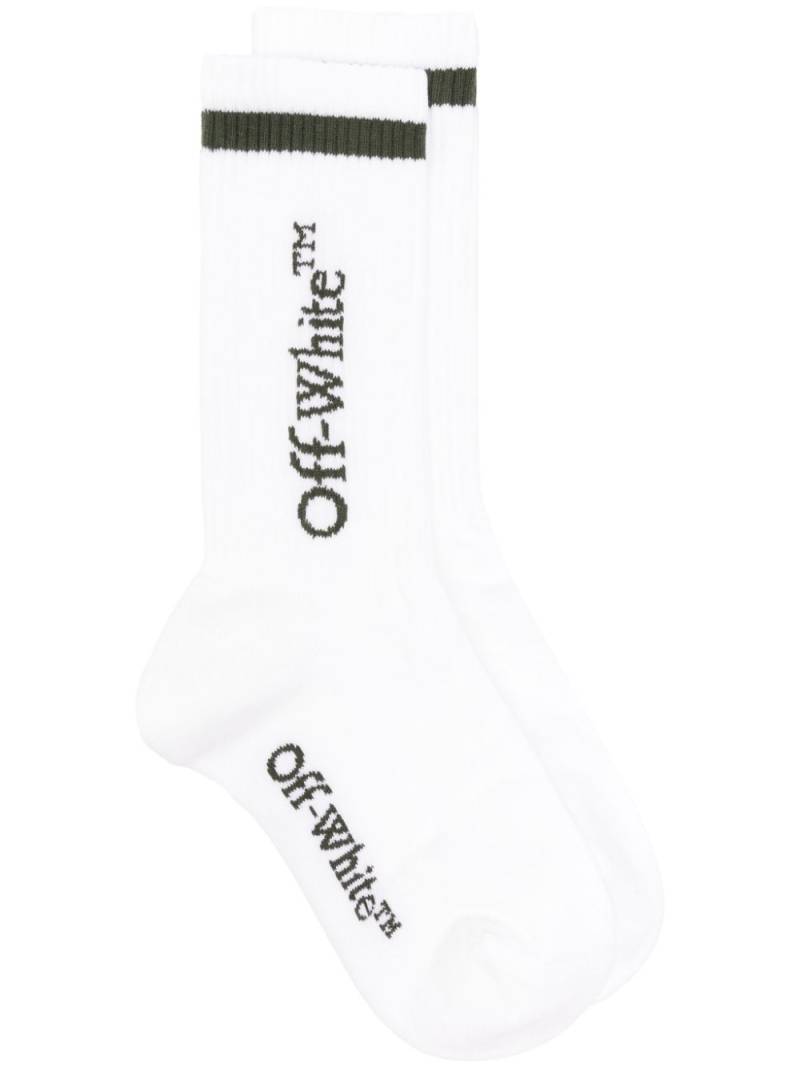 Off-White Line Mid Bookish ribbed socks von Off-White