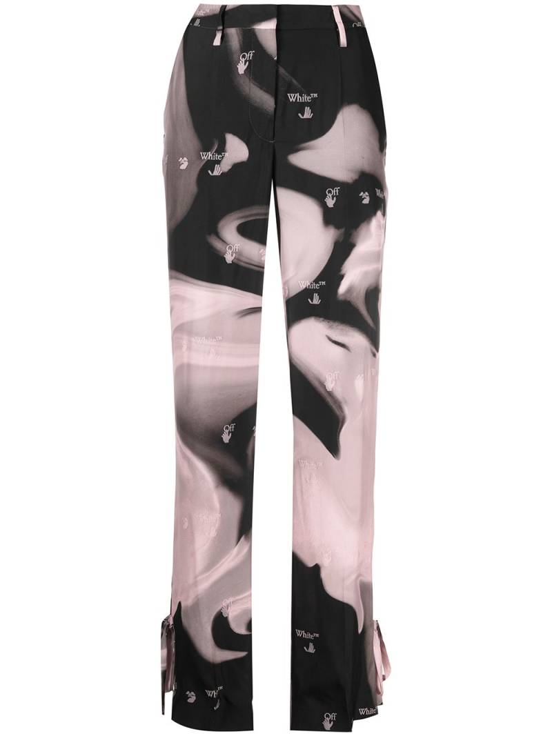 Off-White Liquid Melt tie-ankle trousers - Black von Off-White