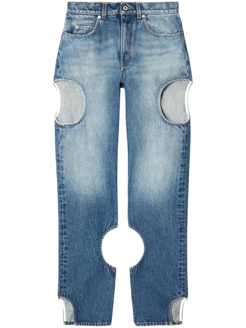 Off-White Meteor cut-out straight-leg jeans - Blue von Off-White