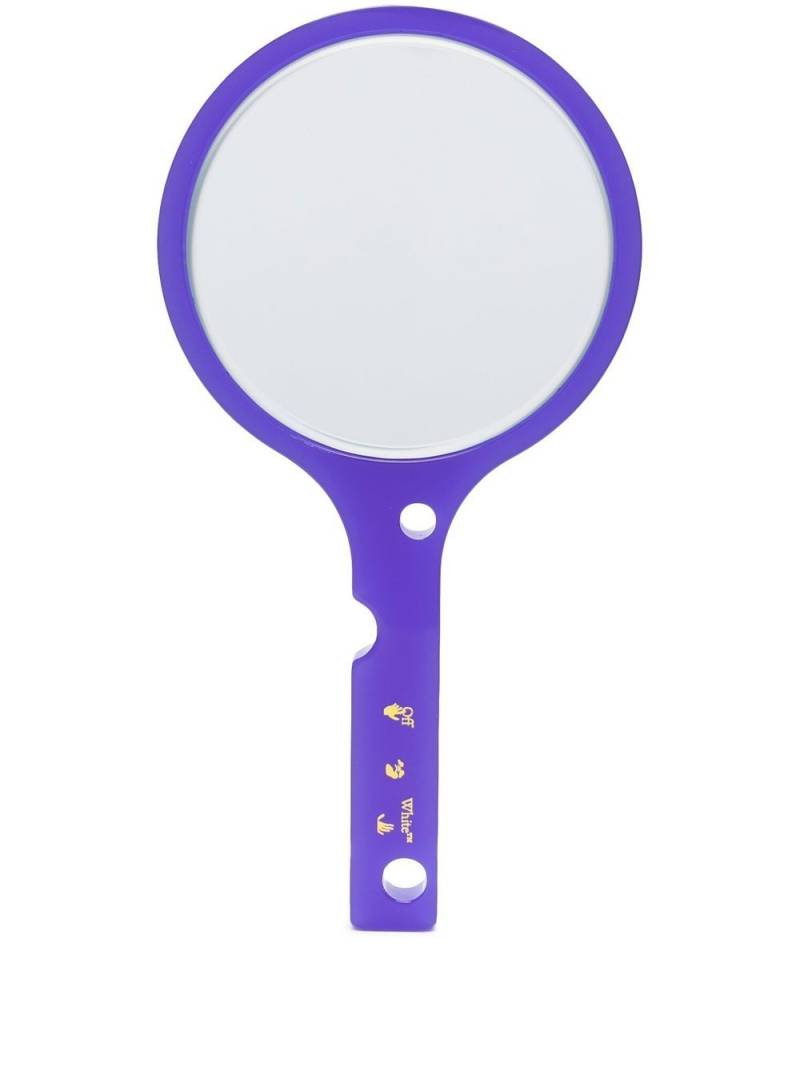 Off-White Meteor logo-print hand mirror - Purple von Off-White