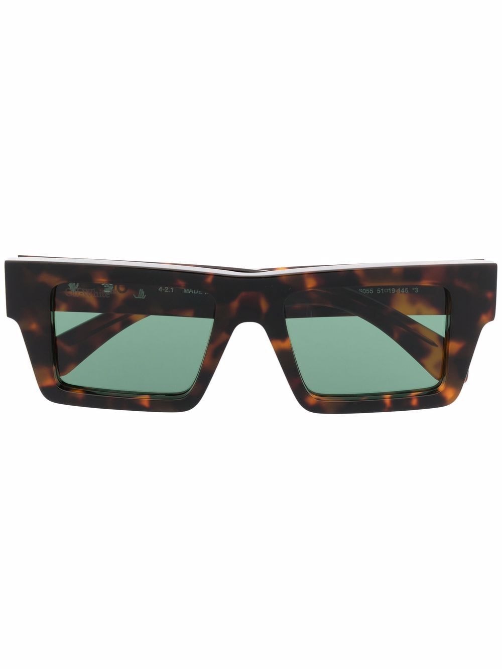 Off-White Eyewear Nassau tortoiseshell square-frame sunglasses - Brown von Off-White Eyewear