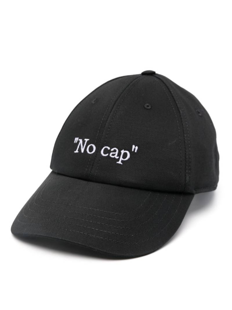 Off-White No Cap baseball cap - Black von Off-White