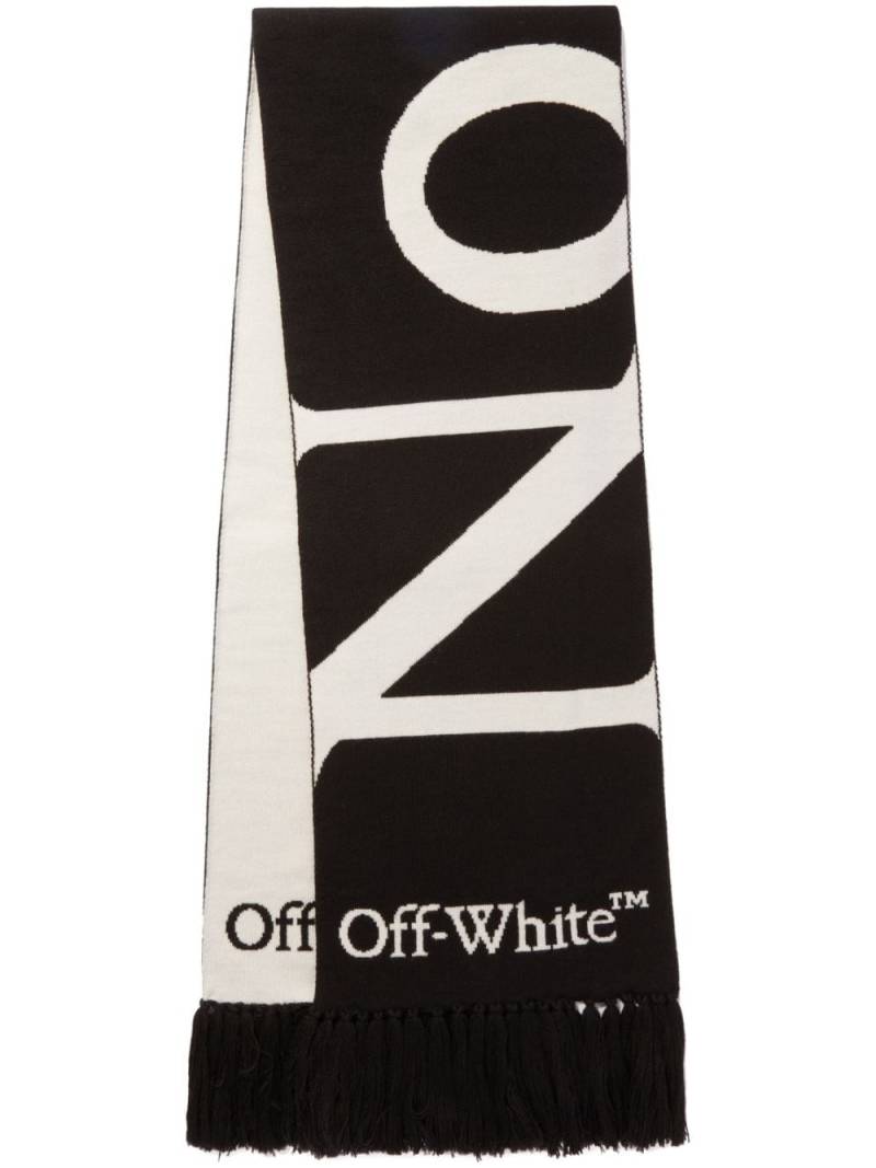 Off-White No Offence intarsia-logo scarf - Black von Off-White