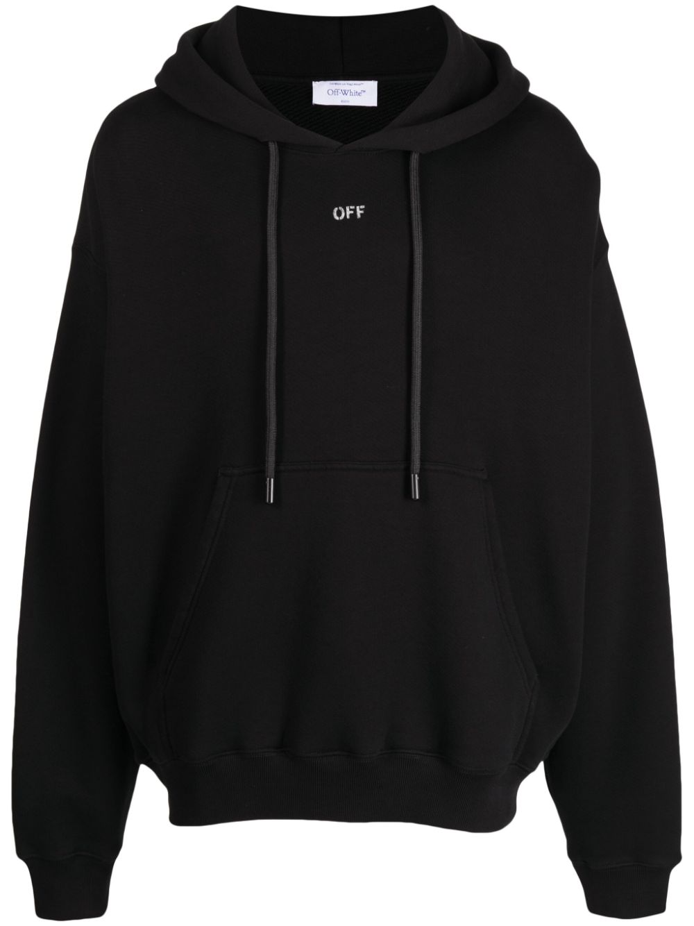 Off-White Noise Arrow drawstring hoodie - Black von Off-White