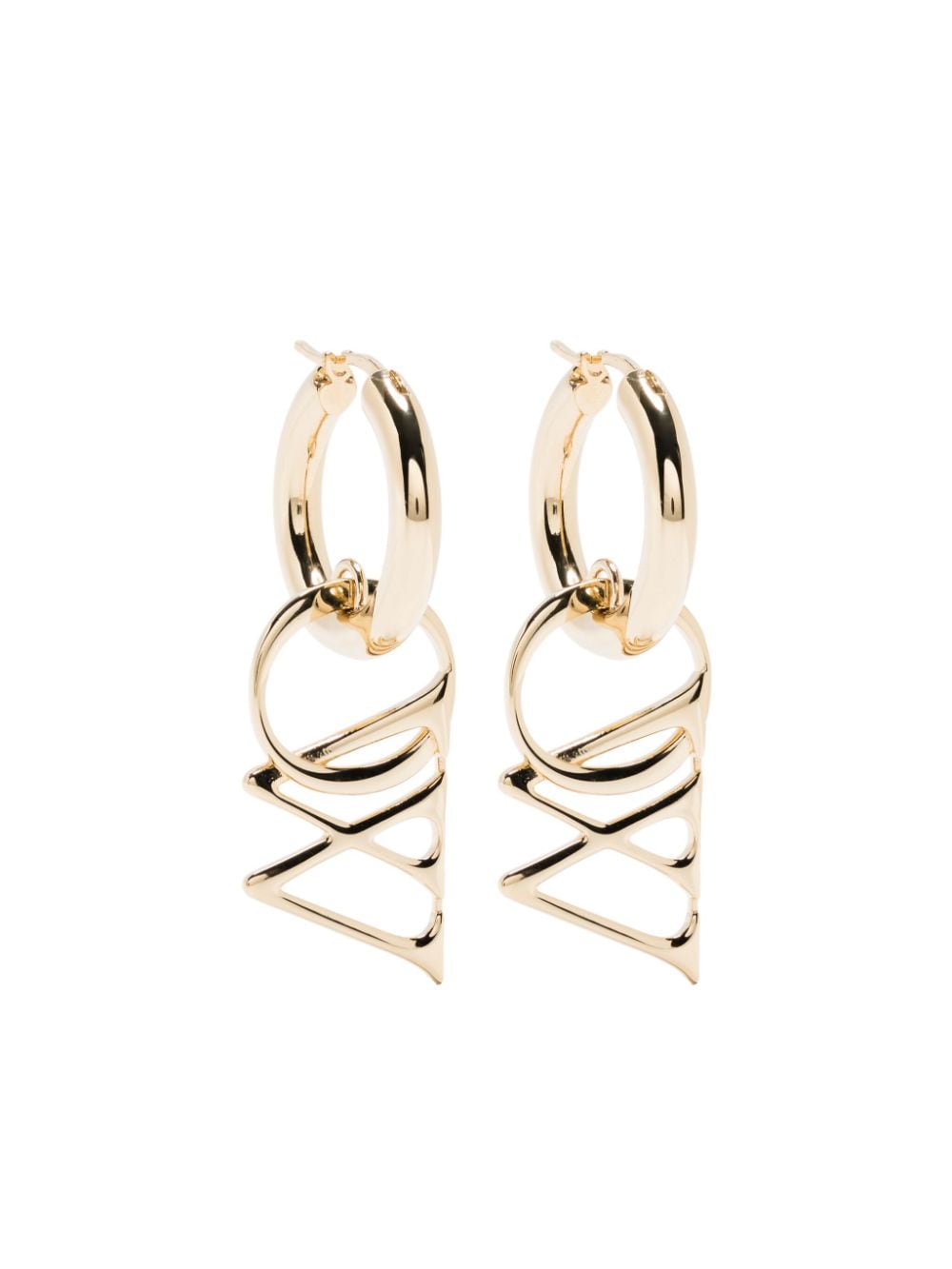 Off-White OW drop earrings - Gold von Off-White