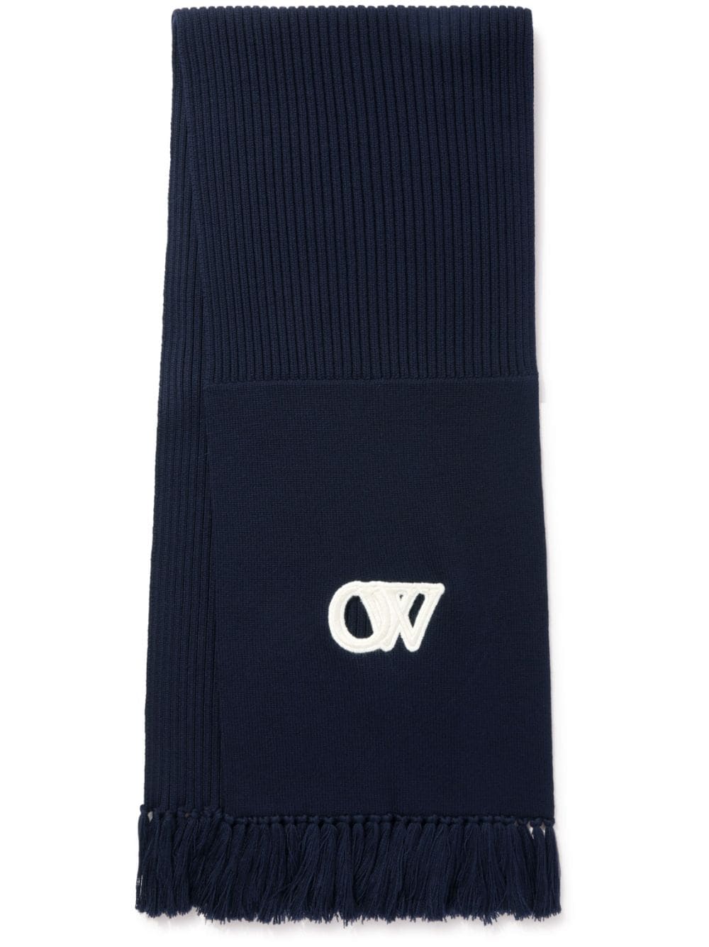 Off-White OW-motif wool scarf - Black von Off-White