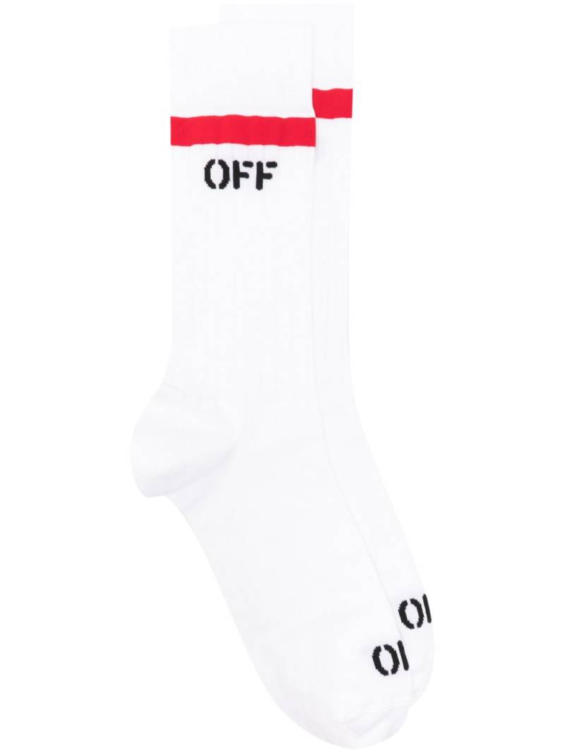 Off-White Off Stamp ribbed-knit socks von Off-White