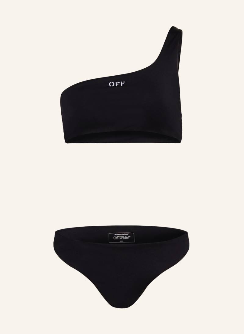 Off-White One-Shoulder-Bikini schwarz von Off-White