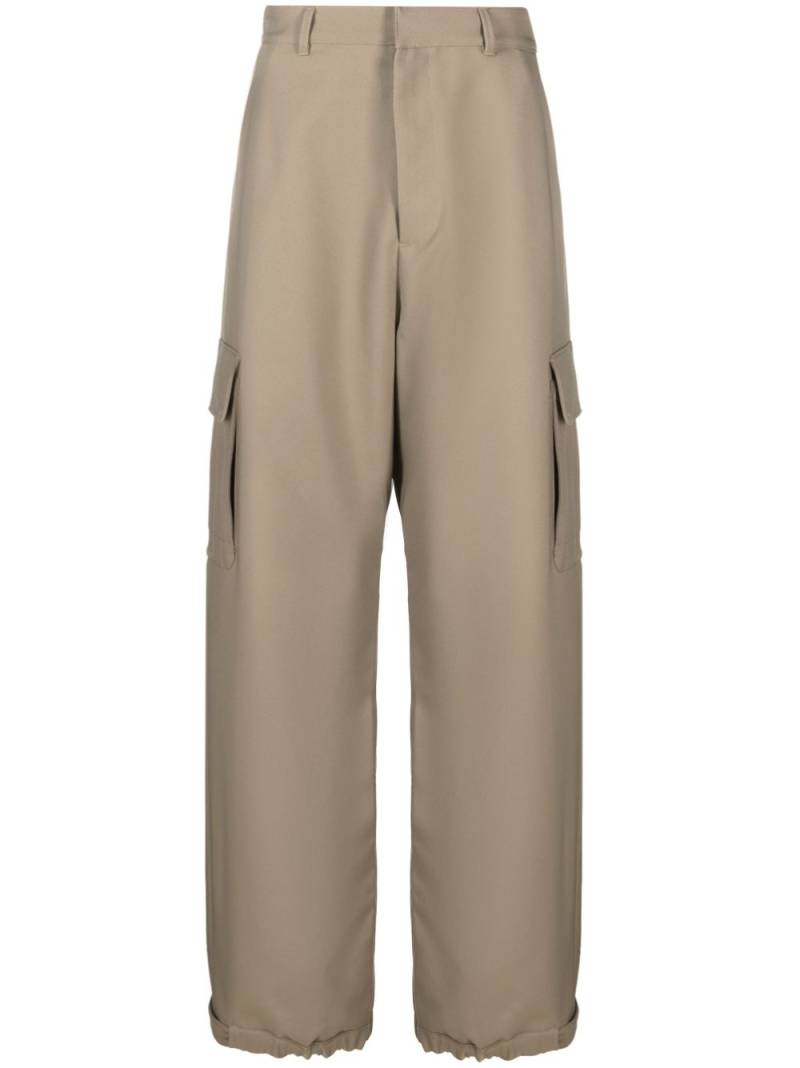 Off-White Ow Emb Drill wide-leg cargo trousers - Neutrals von Off-White