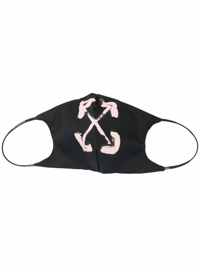 Off-White Painted Arrows motif face mask - Black von Off-White