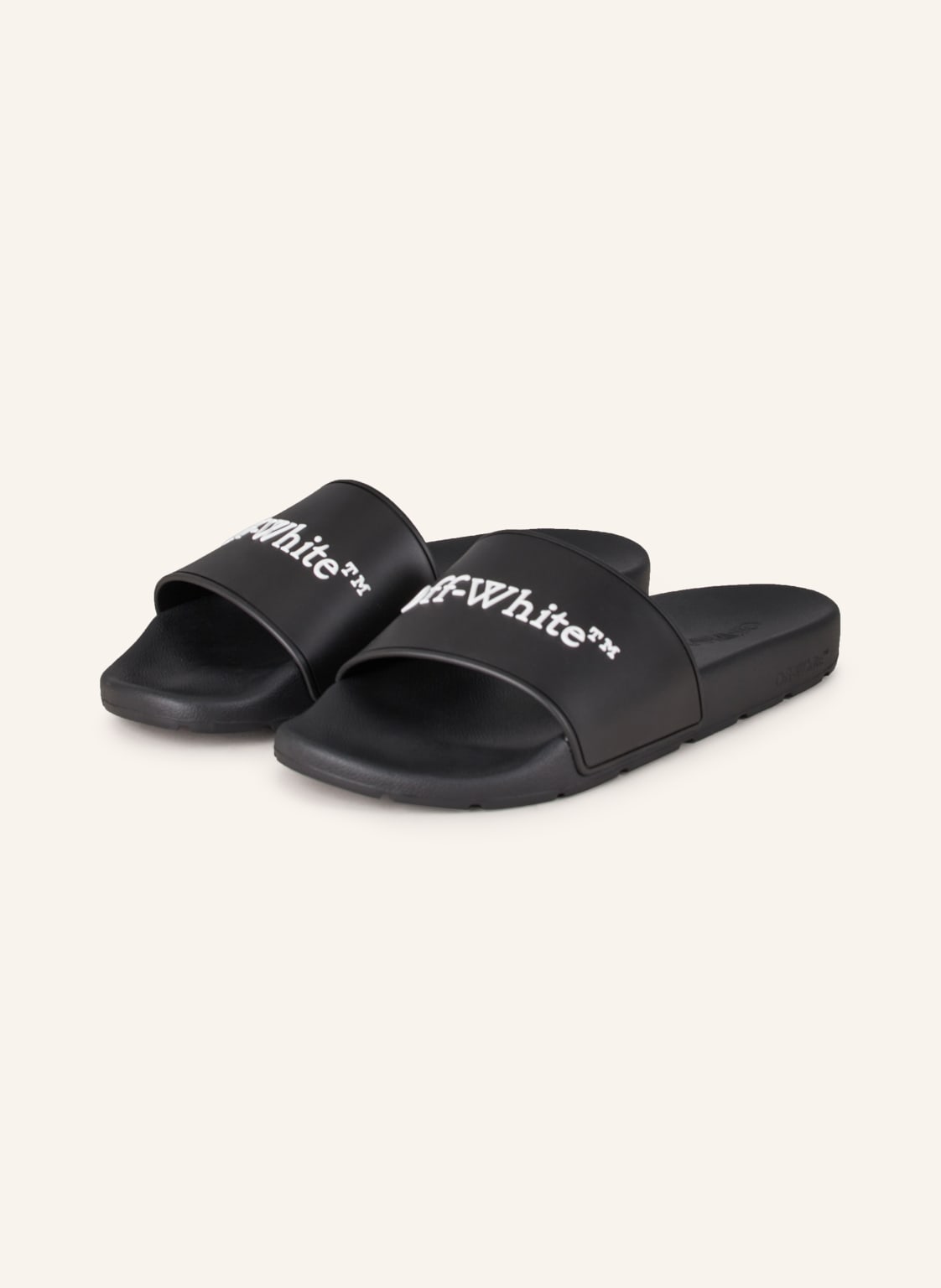 Off-White Pantoletten Bookish Sliders schwarz von Off-White