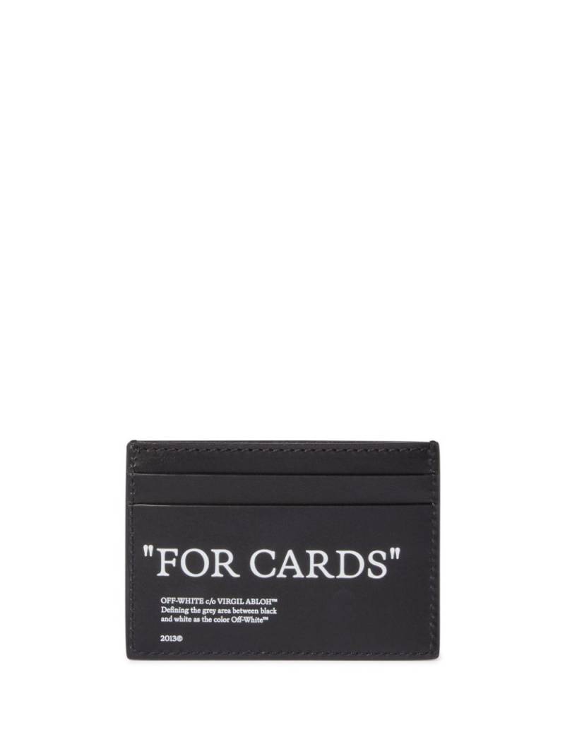 Off-White Quote Bookish X-Ray card holder - Black von Off-White