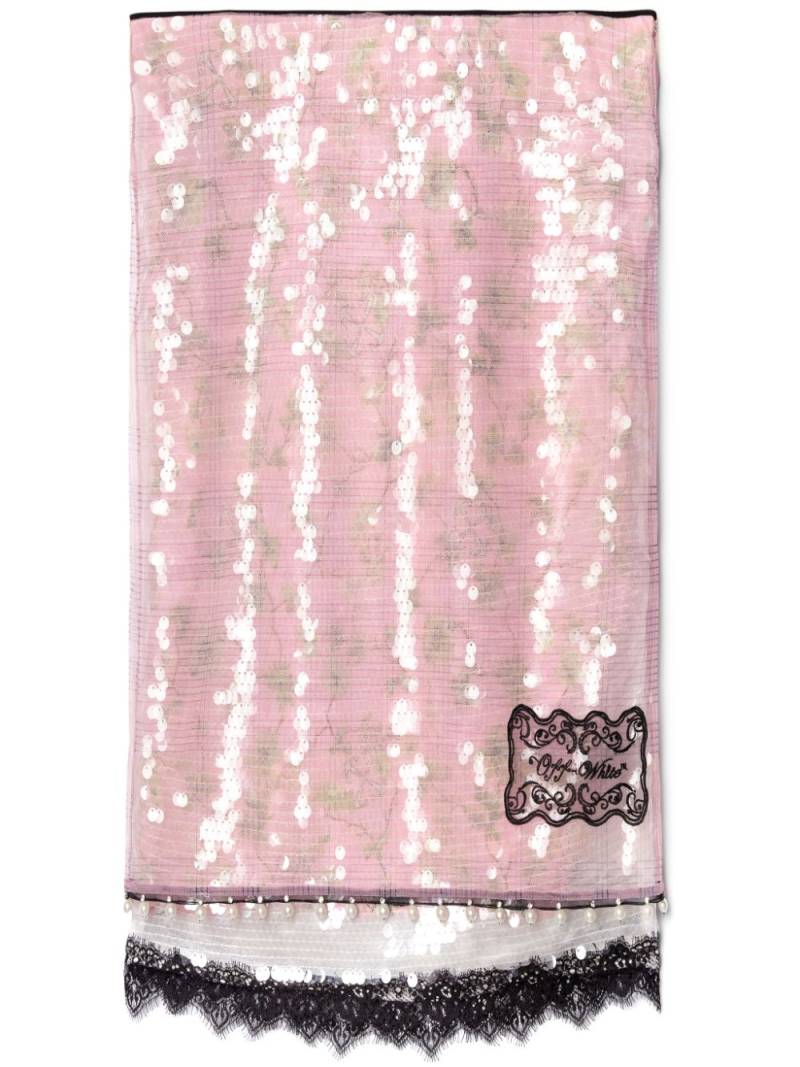 Off-White Ramage sequined midi skirt - Pink von Off-White