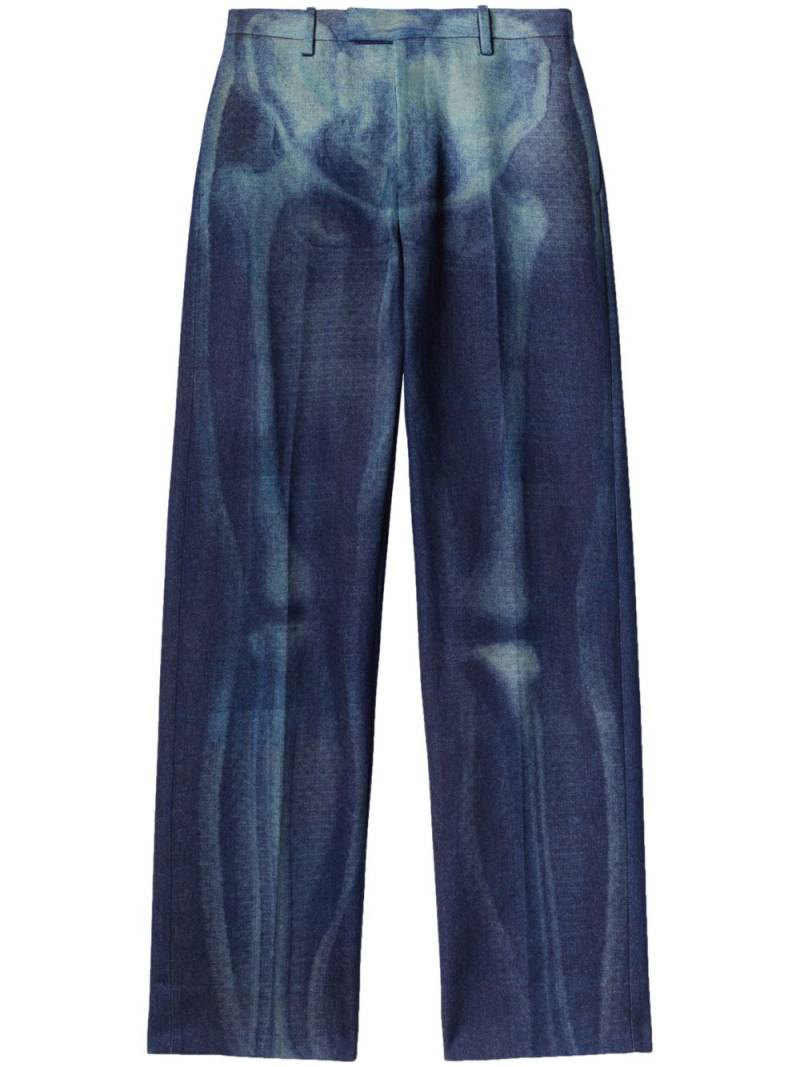 Off-White Runway Body Scan tailored denim trousers - Blue von Off-White