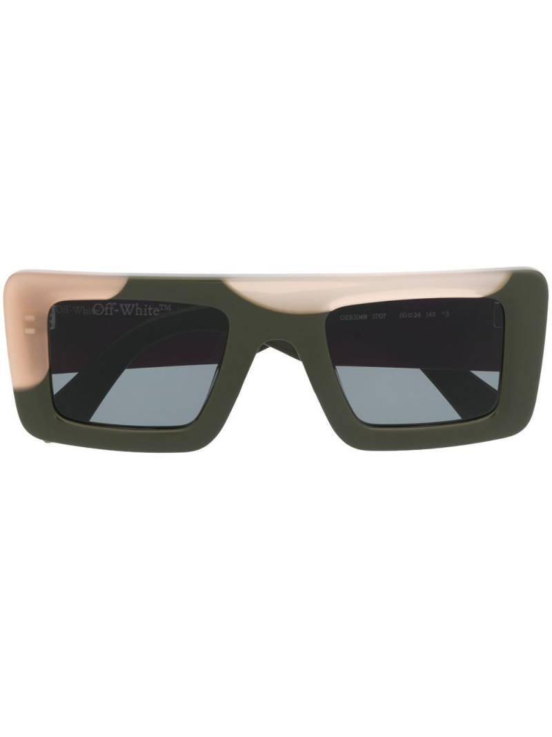 Off-White Eyewear Seattle rectangle-frame sunglasses - Green von Off-White Eyewear