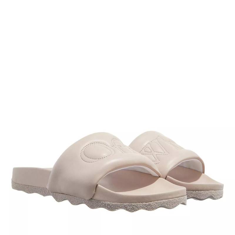 Off-White Slipper & Pantoletten - Bookish Leather Sponge Slider - Gr. 38 (EU) - in Creme - für Damen von Off-White