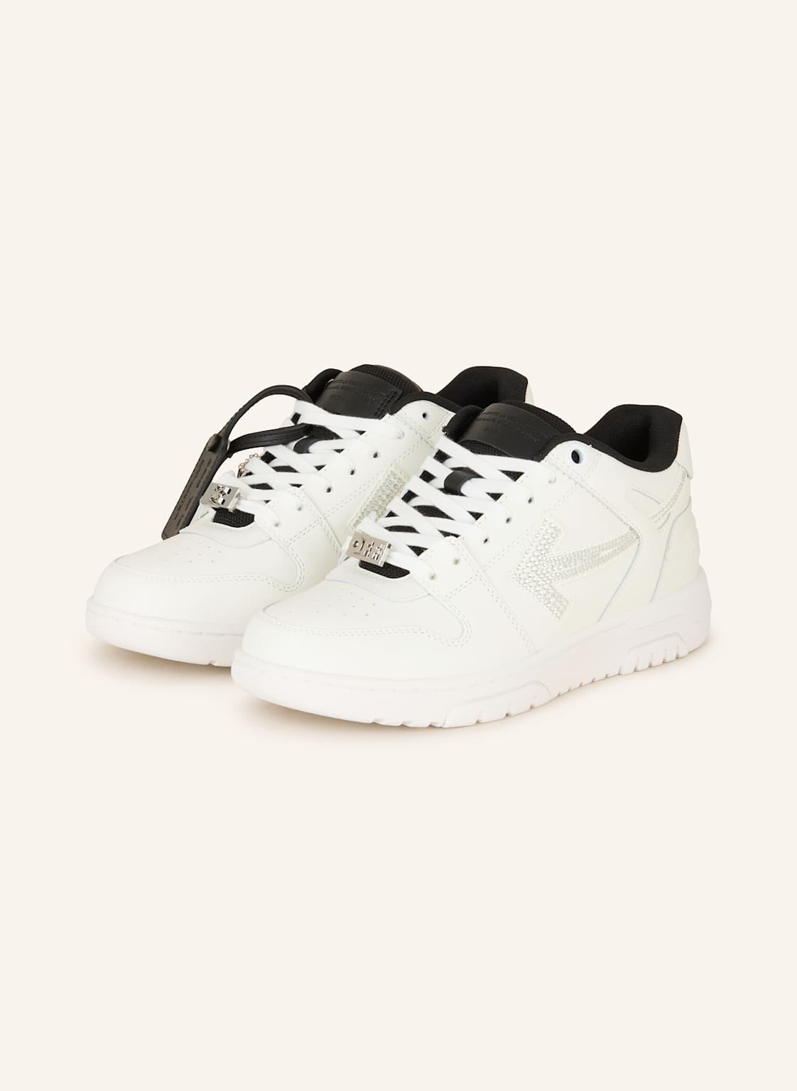 Off-White Sneaker Mit Schmucksteinen weiss von Off-White