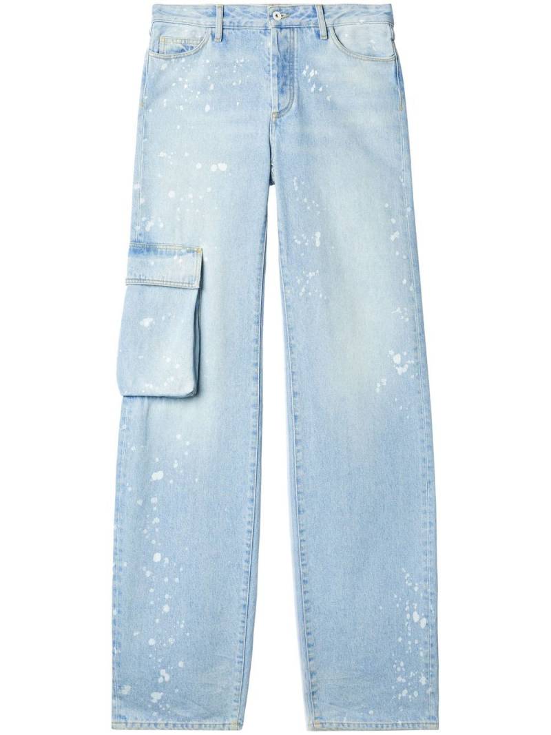 Off-White Toybox Painted wide-leg jeans - Blue von Off-White